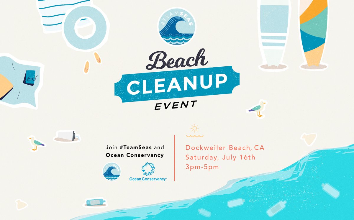 teamseas's tweet image. Calling all SoCal ocean lovers: Do good by the planet and help us clean up Dockweiler Beach (LA) on Saturday, July 16.

Space is limited, so sign up while there’s still space: teamseas-beach-cleanup.eventbrite.com