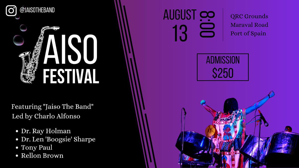 mccharlo97's tweet photo. Somebody was talking about they wanted to go a nice Jazz event de other day?
Say no more nah 
#JaisoFestival #jazz #calypso #linkmeh 

Contact info: 4947205 / 7356911 https://t.co/DJDUdjMObq