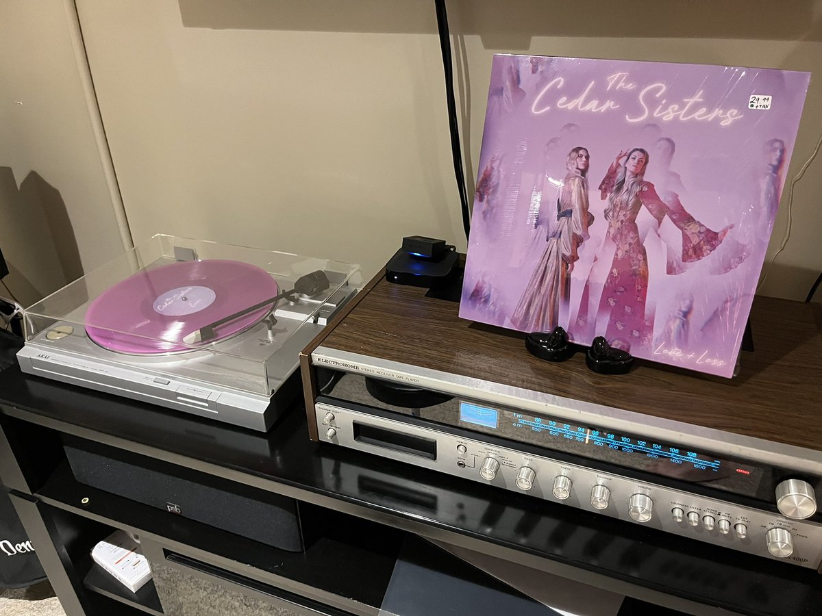 A rare evening to chill. Finally able to spin <a href="/thecedarsisters/">The Cedar Sisters</a> new LP.