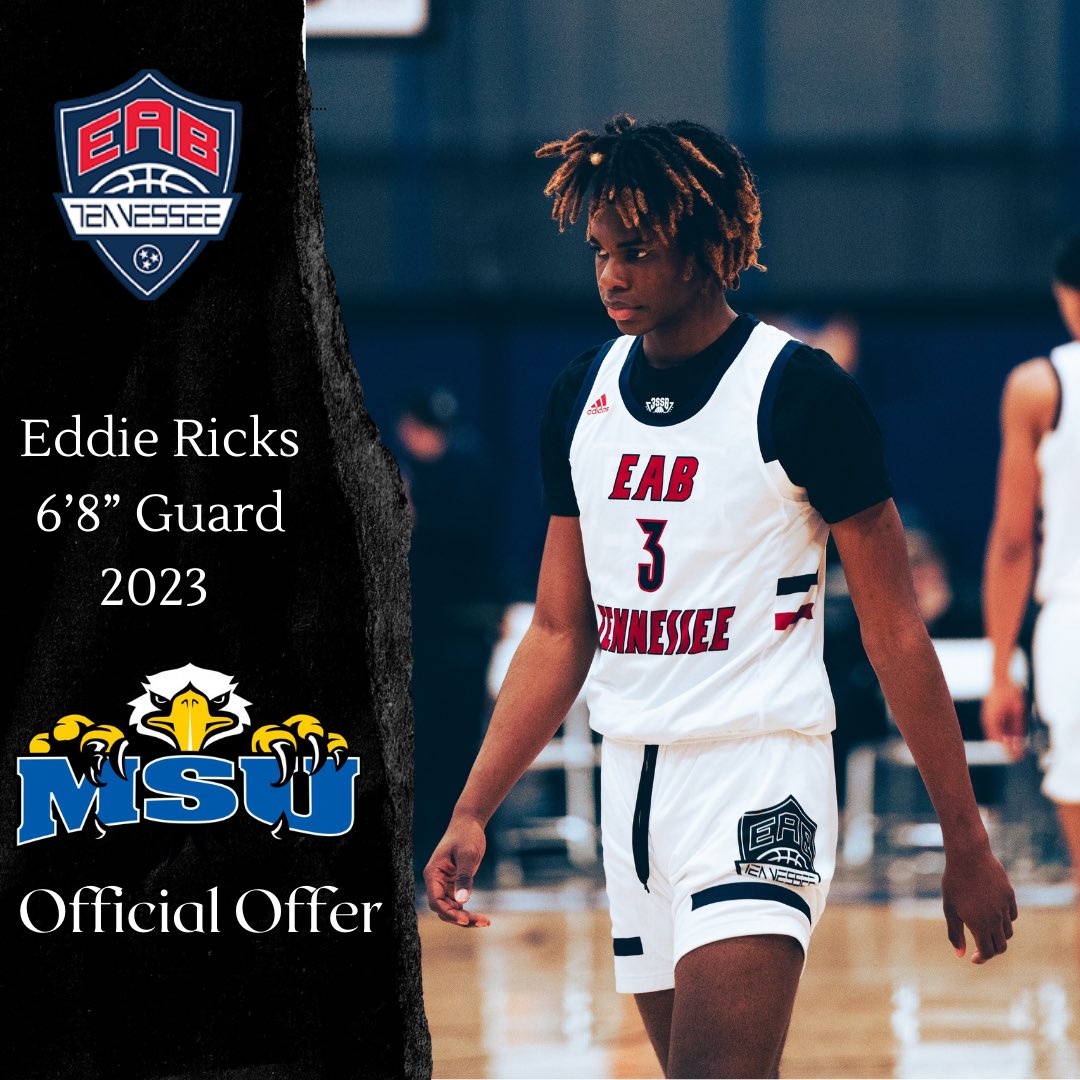 EAB_Tennessee's tweet image. Congratulations to our 2023 Guard, Eddie Ricks (@EddieRicksIII)on his official offer from Morehead State University. 

#theeabway🔴🔵