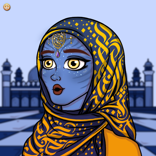3rfeen's tweet photo. I know we were gonna create something beautiful together @hijabiqueensnft ,but I didn't expect this much magic !!! https://t.co/xQquiL3YEa