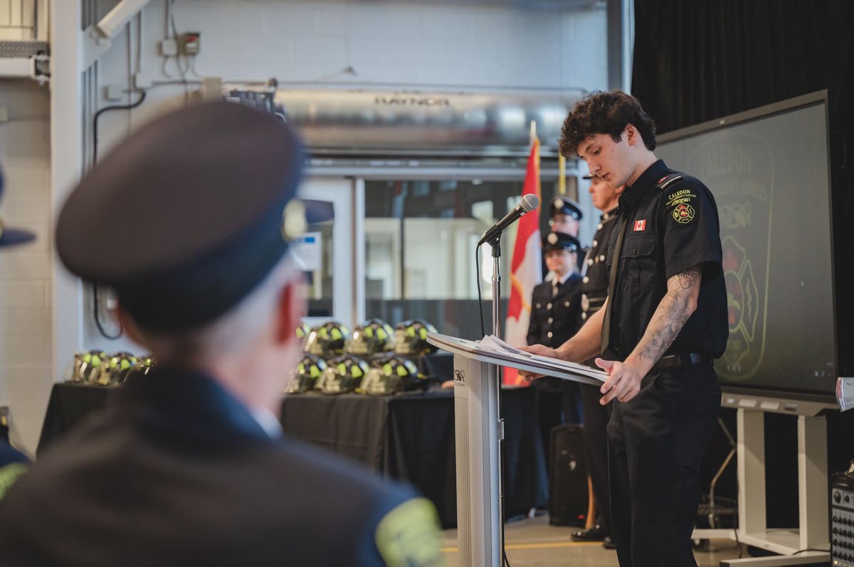 fireTrainings's tweet photo. Yesterday we celebrated the Graduation of our 16 recruits. We are so very proud of them and all their hard work. Welcome to the Caledon Fire Family #caledonfire #caledon https://t.co/05veIItlxC