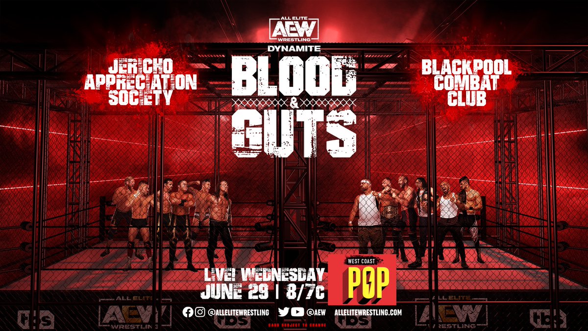 WestCoastPOP_'s tweet photo. #AEWDynamite watch party for #BloodAndGuts is LIVE tonight w/ YOUR comments & trivia!!! #AEW #BlackpoolCombatClub #jas #baddiesearch #Danhausen #Hook #hookhausen #JohnCenaSucks
https://t.co/lkW5MchPqS https://t.co/Dy7R7ymqdF