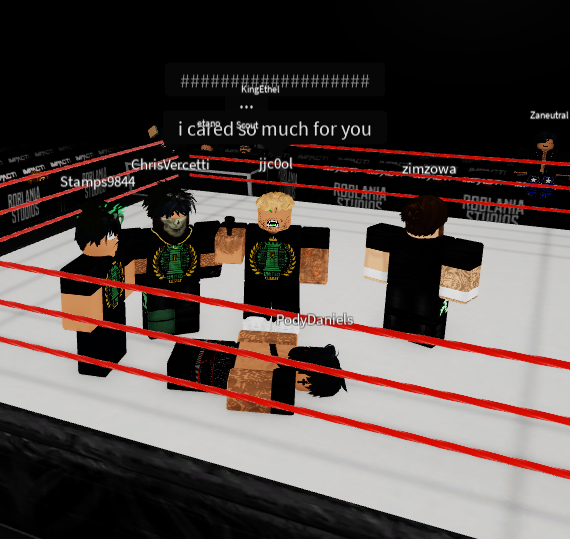 IMPACTonRblx's tweet photo. IMPACT RECAPPED:

@The_JJ_Daniels and the rest of the United Empire came out to confront @theprogame777 after his victory over Jayden Osprey, which they then launched an ATTACK! @VeeStylesRblx came out to defend Pody and vowed to end the United Empire.

(https://t.co/G2BUCu254Z) https://t.co/Aey2SggjhN