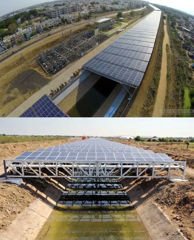 India is lining their canals with #solarpower. It provides #cleanenergy and stops water evaporation at the same time.

We have so many solutions. Implement them. #ActOnClimate 

#ClimateCrisis #ClimateAction #renewables #solar #GreenNewDeal