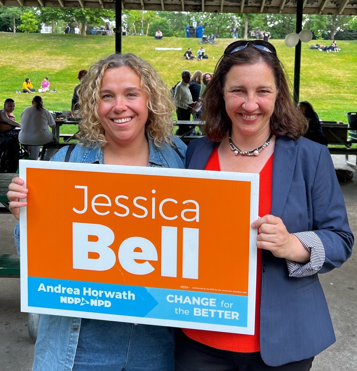#UniRose riding association prez Andrea Creamer and I at our supporter picnic at Christie Pits tonight. Our AGM is coming up so reach out if you want to organize with us and prepare for the Ontario NDP leadership race.