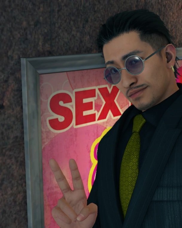 The gay sex having character of the day is Zhao Tianyou from the Yakuza series! (Canon)