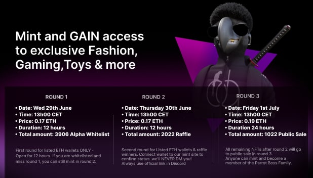 The Parrot Boss NFTs tweet media