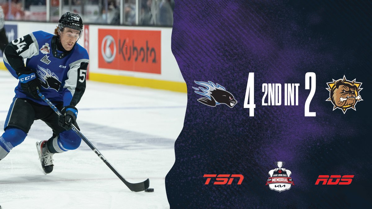 CHLHockey's tweet photo. Two-goal lead for the @SJSeaDogs after two periods! 

#MemorialCup https://t.co/76LZItVWFg