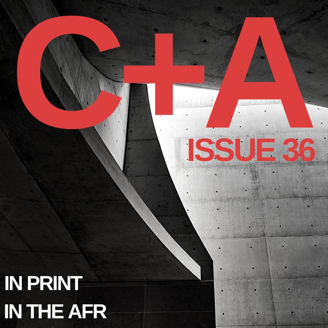 ccaa_aus's tweet photo. The C+A Magazine is back. In print. In the Australian @FinancialReview. Available nationally, grab your copy at your local newsagent today. https://t.co/Gow6foCXNh
