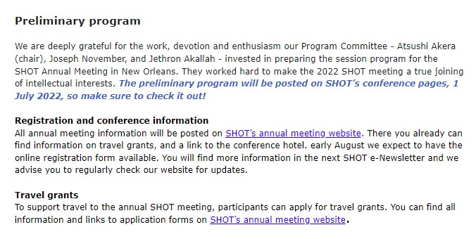 The Society for the History of Technology (SHOT) tweet media