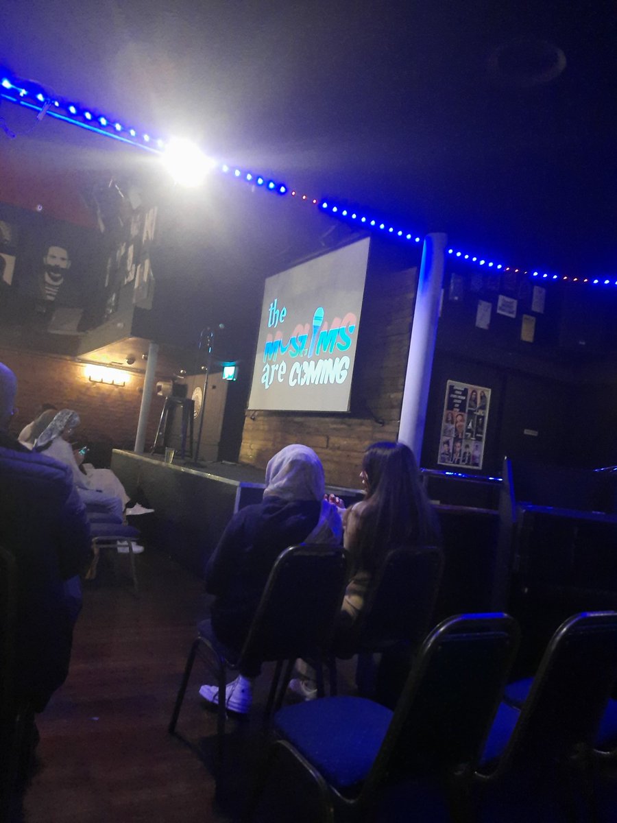Shazadiii's tweet photo. The Muslims Are Coming comedy night was great, enjoyed performances from the one only 'Mobeeenah' @tezilyas & @AatifNawaz ! #LaughterTherapy #ManLikeMobeen #FamilyFunTimes #MindfulMoments https://t.co/fyQbUExYsO