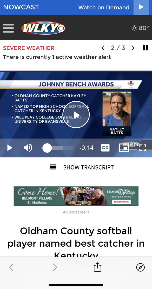 BattsKayley's tweet photo. I am so blessed and extremely honored to have received the Johnny Bench Award for catchers for the state of Kentucky! It means so much to me and it is a privilege to be chosen for the award! @JohnnyBench_5 @FusionSB_unruh @ryandgreenwood @Coachmun @Coach_JSeneca @Reds https://t.co/AI6EoOMBY3