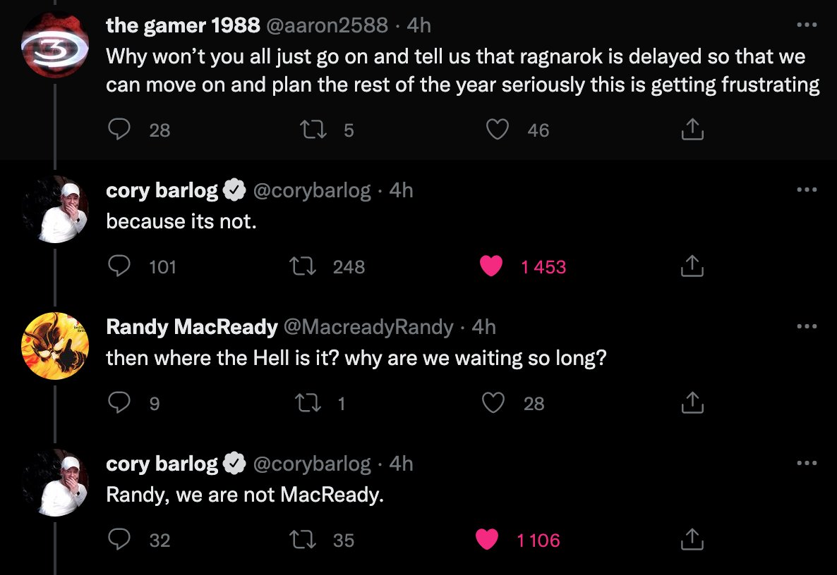 AtticMichael's tweet image. This has to be one of my favorite exchanges of Tweets in a while 😅 @corybarlog