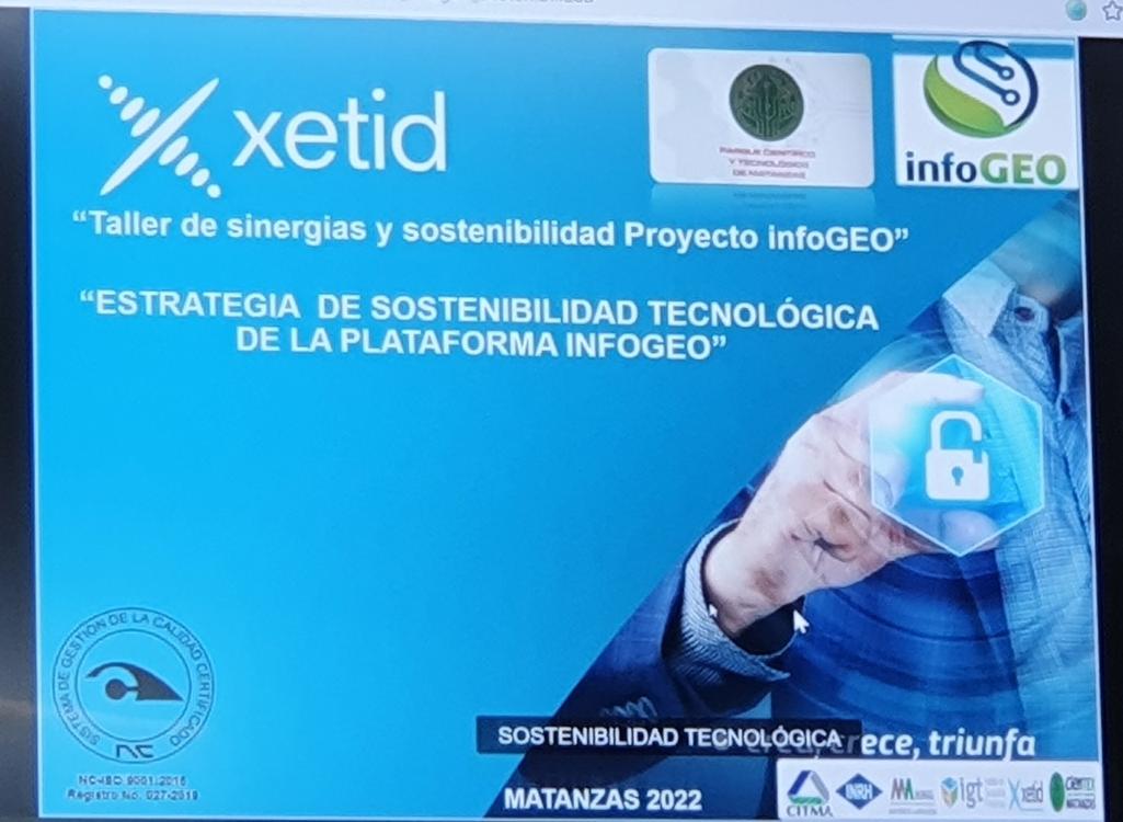 GricelAcosta1's tweet photo. Avanza la estrategia de sostenibilidad de @infoGEOcuba resultado de alianzas y capacidades de @citmacuba @XETID2 @CientexMatanzas @CITMATELOficial https://t.co/RdX15K0lqK