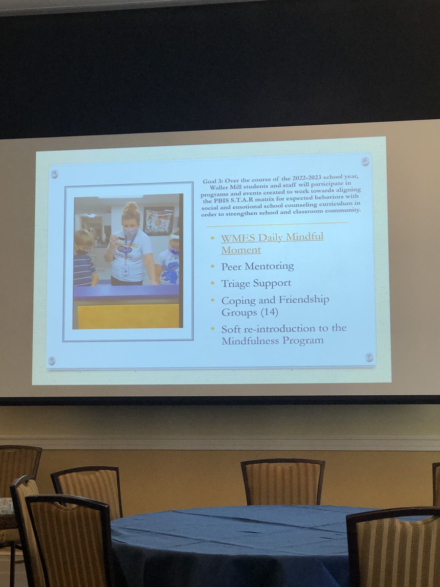 CherylMParr's tweet photo. @Principal_THop provides wonderful reflections about this past yearβs successes. Shine on Waller Mill shining βοΈ stars! #leadYCSD https://t.co/EhM3DRsO4i