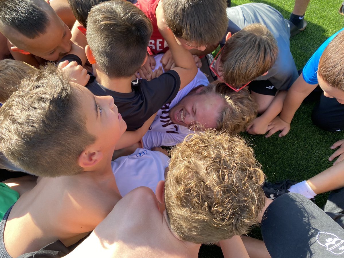 WPlainsFB's tweet photo. Wolfpack Wednesday at Football Camp today! Campers brought the JUICE and Coach Payne felt the wrath of the 2nd grade! Blaine Henry, Trae Ferril and Mason Gomez delivered a great message about Commitment, Accountability and Hard Work! @WestPlainsJH @WPHSbooster @WPlainsWolves https://t.co/q8KGnsAdka