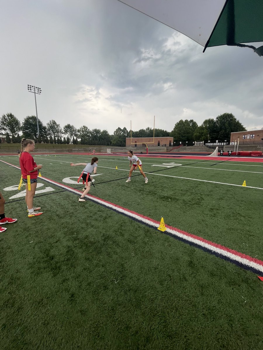 Amazing day 3 of camp!! Getting better everyday. Wear your team colors tomorrow for our last day! #ReptheM