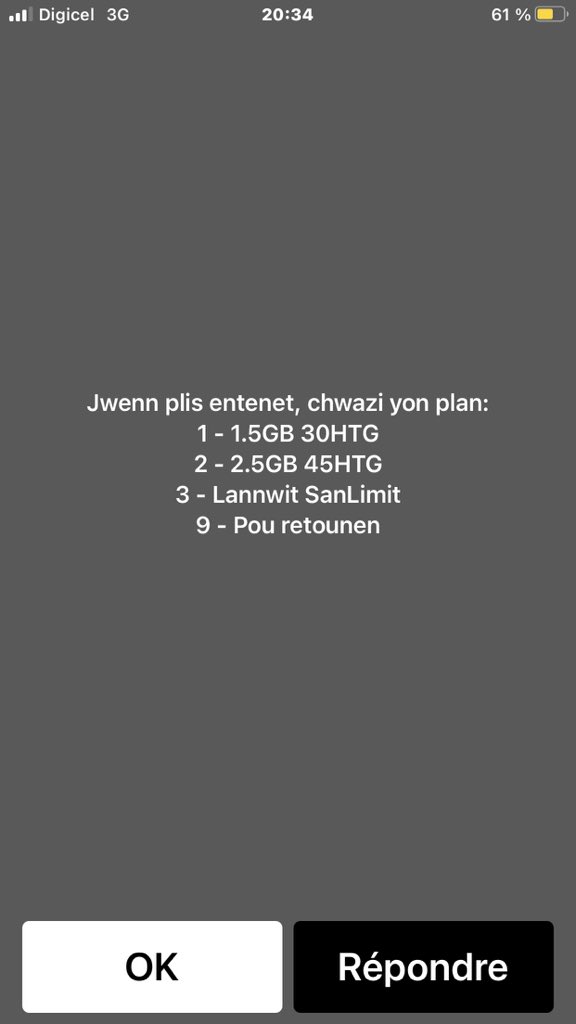 StandleyJeanLo1's tweet photo. @DigicelHT Nou gentan mete 5 gds sou plan 25 gds lan Antouka nou vòlè anpil oui https://t.co/cC8QuZmZGW