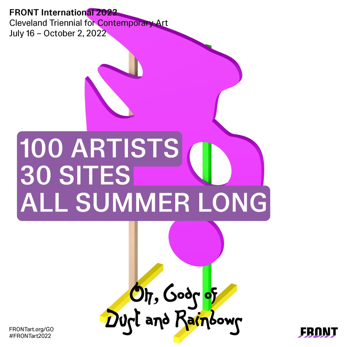 Read more about FRONT at the Sculpture Center here:
frontart.org/venues/the-scu…

🌈 100 Artists, 30 Sites, All Summer Long
🌈 FRONT International 2022: "Oh, Gods of Dust and Rainbows"

#FRONTART2022 #TheSculptureCenter #OhGodsOfDustAndRainbows