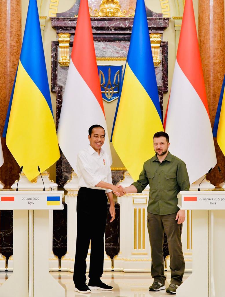 Kedatangan menemui Presiden Volodymyr Zelenskyy adalah wujud kepedulian masyarakat Indonesia terhadap situasi di Ukraina.

Spirit perdamaian jangan pernah luntur. Saya menawarkan diri untuk membawa pesan dari Presiden Zelenskyy untuk Presiden Putin yang akan saya kunjungi pula.