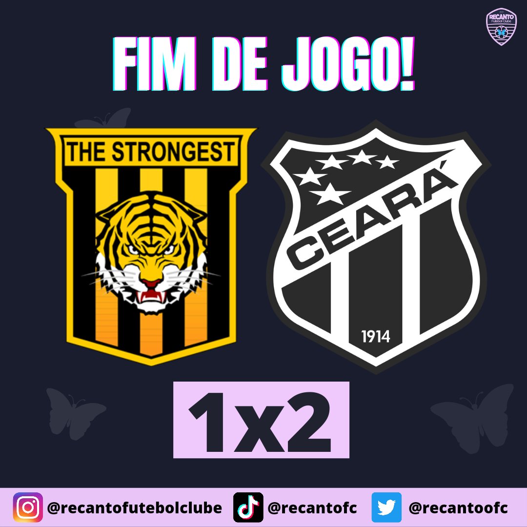 recantoofc's tweet photo. FIM DE JOGO E VIRADA DO VOZÃO!! 
Pelo jogo de ida das oitavas da @Sudamericana, em Hernando Siles, o Vozão virou e garantiu o triunfo, o The Strongest saiu na frente com gol de Ursino e Ceará virou com Erick e Zé Roberto. #CTSxCSC #Sudamericana https://t.co/Qagk3SeNs2