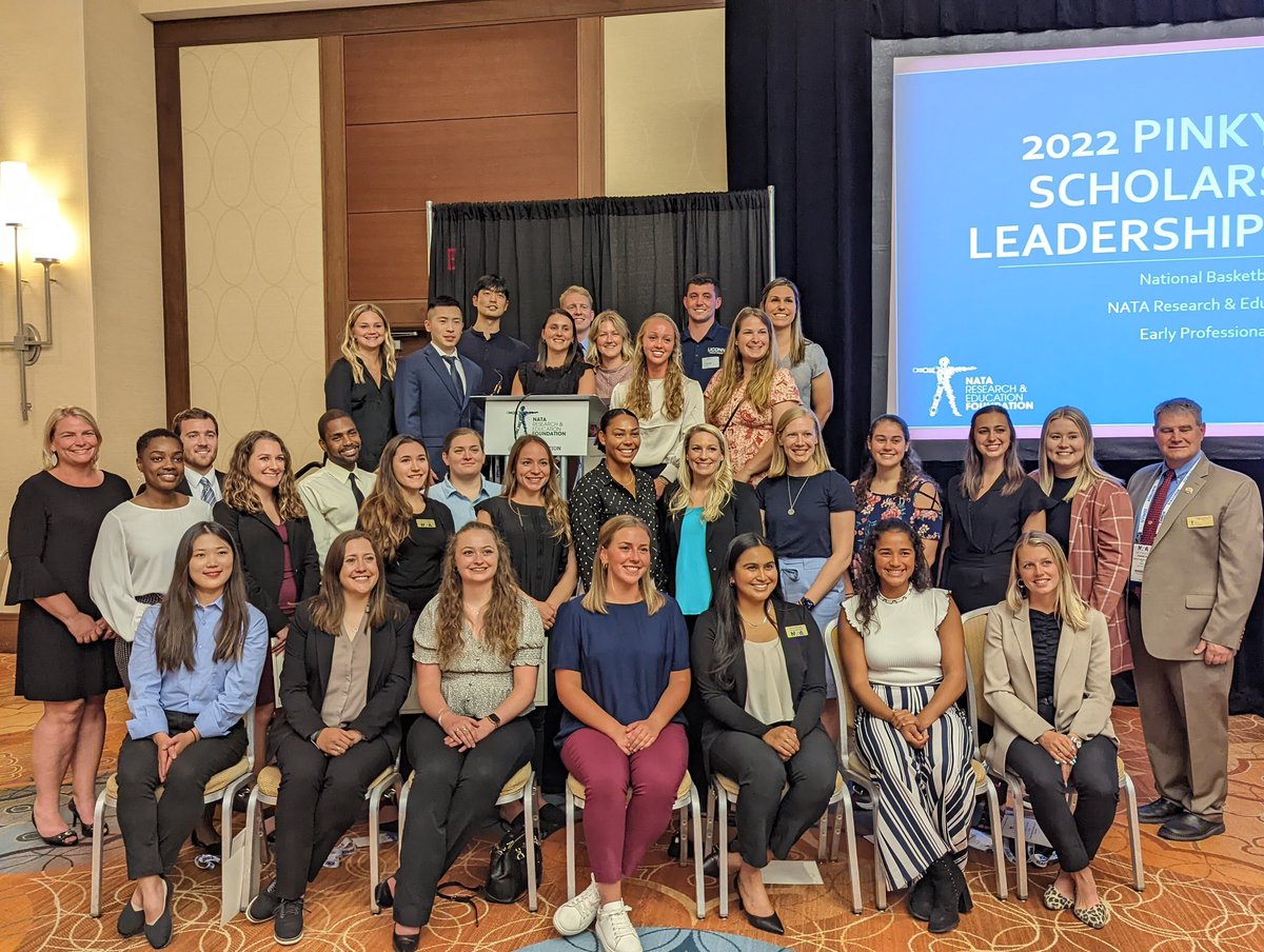 SELawrance's tweet photo. Congratulations again to #PurdueAT @HKPurdue seniors Lexi Branham and Abby Stoy on receiving @NATAFoundation scholarships this evening. Lexi was also recognized as the D4 Bobby Gunn Award recipient. Excellent job! #PurdueMade https://t.co/KlYbHp3mX6