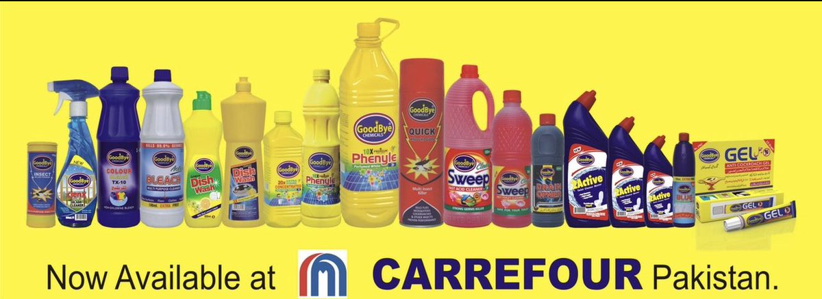 goodbyechemical's tweet image. Congratulations to all Pakistan 
Complete Range Of GoodBye Chemicals Available 
Carrefour Pakistan ..
Hurry up Purchase GoodBye Products from All Carrefour Pakistan .
#GoodByeChemicalsCarrefour #GoodByeChemicals #goodbyegerms #carefour
