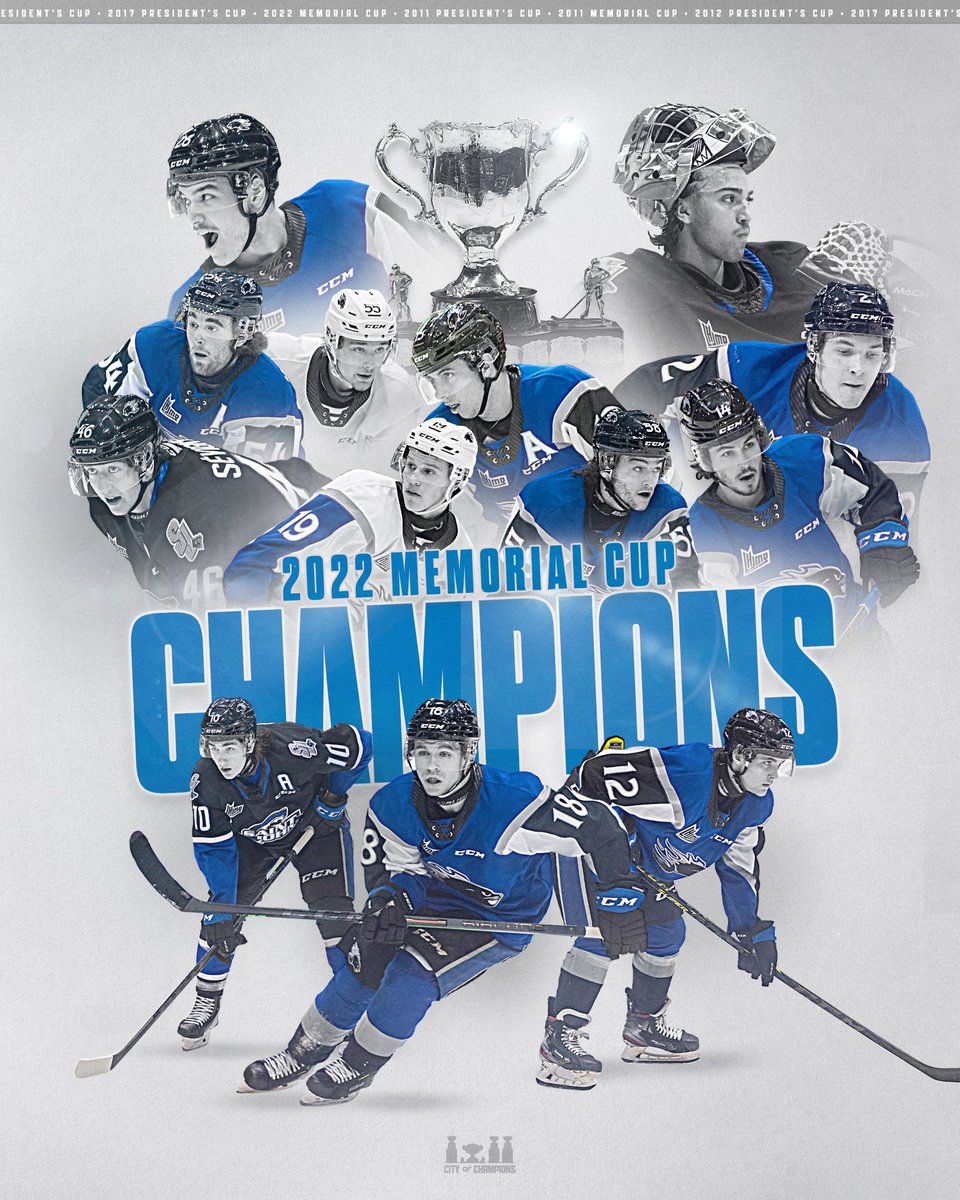QMJHL's tweet photo. They did it! The Saint John Sea Dogs have won their second #MemorialCup and the 14th in #QMJHL history! 🏆 

(📷: @SJSeaDogs) https://t.co/Tn8LHUE4qD