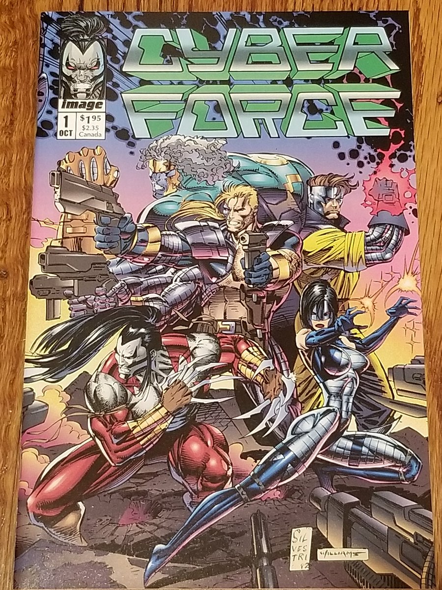 PAComicExaminer's tweet photo. Reading the 1st #Cyberforce mini and there are a bunch of cool characters it'd be fun to see @Marc_Silvestri revisit. (#Strykeforce preview art by Brandon Peterson.) #Cyberforce30 #Image30 @TopCow @ImageComics #ImageComics #90sComics #comics https://t.co/RXIHThWQCc