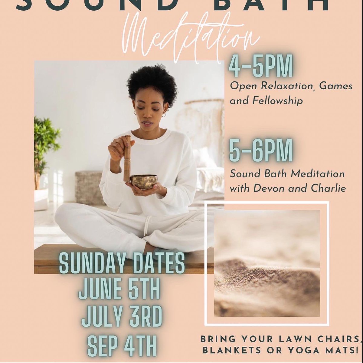 ebonythewriter's tweet photo. make art. chill with your neighbors. unwind with a sound bath meditation. WE GOT YOU! Sunday at Belmont Beach Project.
#haughville #belmontbeachproject #community #indianapolis #art #meditation #soundhealing https://t.co/A9RoEdatqE