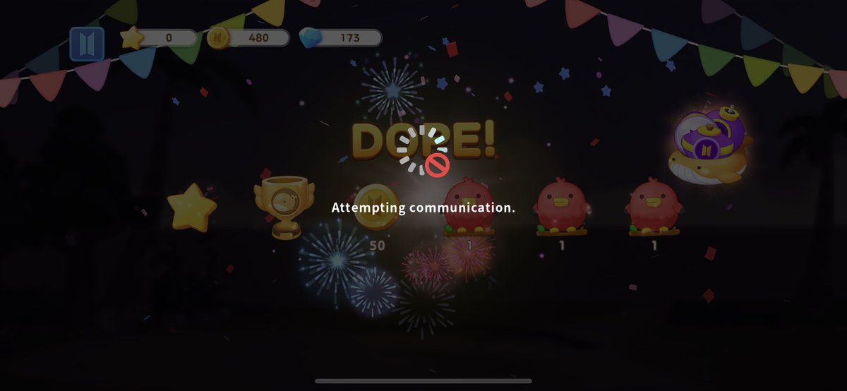 GoldenJK22's tweet photo. I’m pretty sure I played level 75 more than 10 times and every time I complete it, this pops up…
I just want to continue playing 😭
#bts #BTSInTheSeom https://t.co/eZt28EnBQR