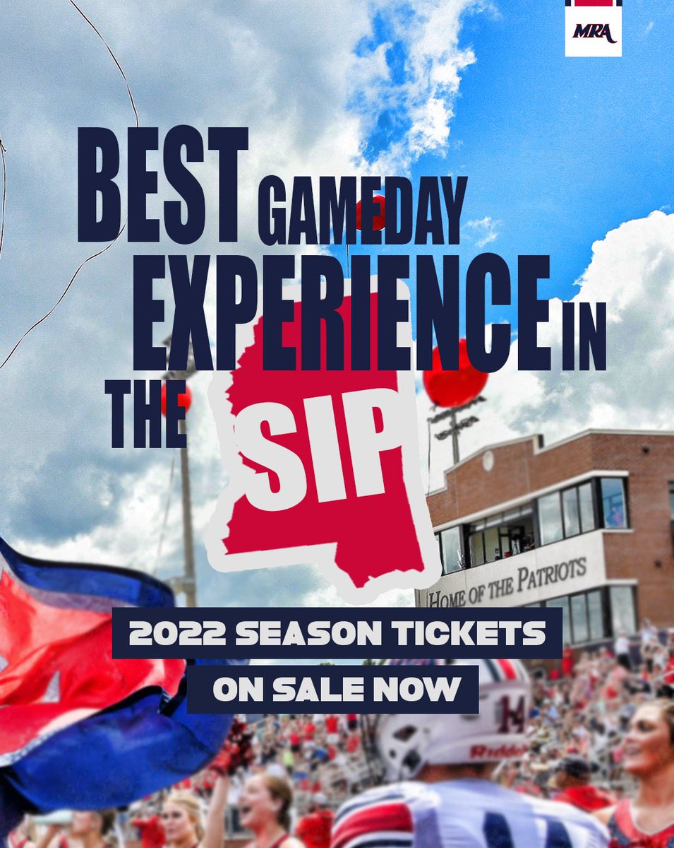 𝗦𝗘𝗔𝗦𝗢𝗡 𝗧𝗜𝗖𝗞𝗘𝗧𝗦 Don’t miss out on getting your season tickets for the 2022 🏈 season today. 🎟️ form.jotform.com/211428090969058 #goMRApatriots