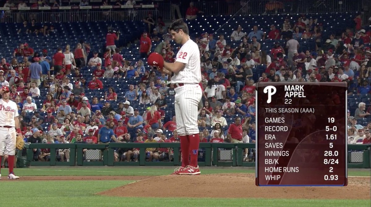 Mark Appel was the first overall pick in the 2013 MLB Draft. 

After struggling in the Minor Leagues, he was designated for assignment in 2017, and stepped away from baseball in early 2018. 

He returned to the game in 2021 and made his Major League Debut tonight.