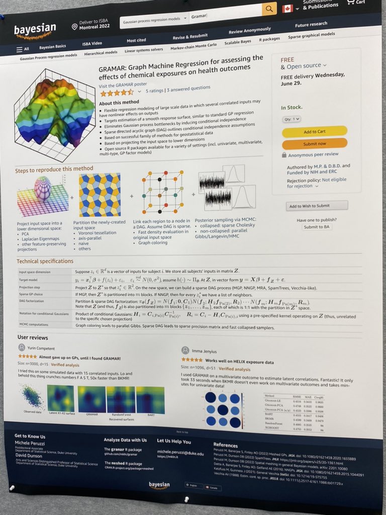 amyhherring's tweet photo. #ISBA2022 researcher creativity extends beyond stats!  By the incomparable Michele Peruzzi!@StatSciDuke https://t.co/CPncDxtHh7 https://t.co/UHGHmX3d4i