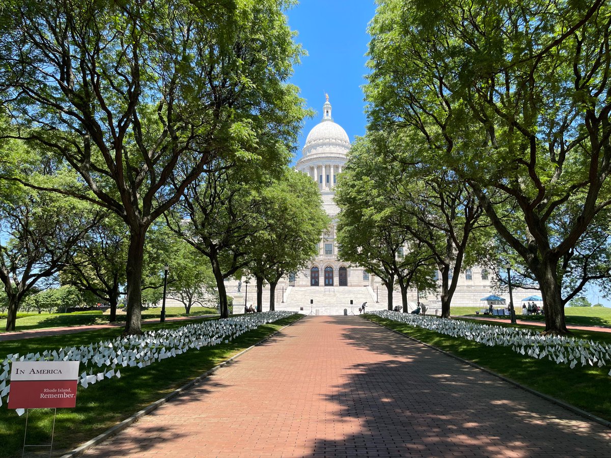 inamericaflags's tweet image. In America: Rhode Island, Remember opened last weekend on the Statehouse Grounds. The exhibition is open through July 2nd. 
 CouncilofChurchesRI.org