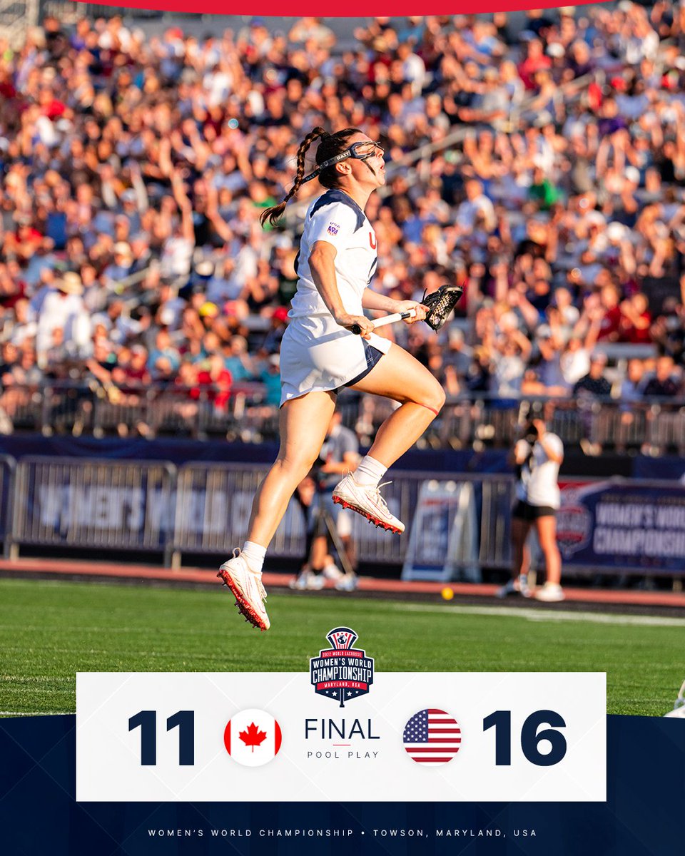Day 1 and the first @USAWLax win are in the books 📚

#WLWC2022