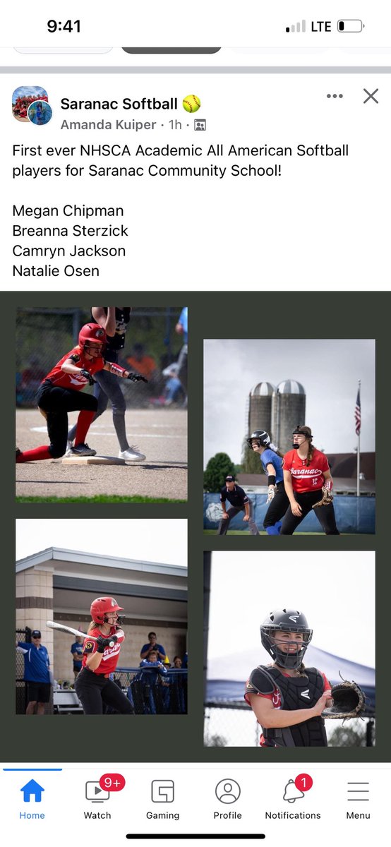 SaranacSoftball's tweet photo. First Academic All Americans in program history!!!  So proud of these girls. Hard work pays off!!! https://t.co/VqCgKZSomw