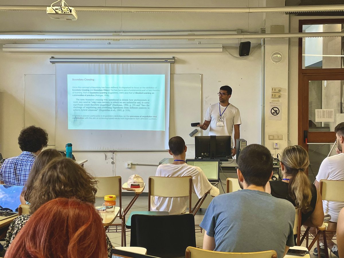 Day 4 of the summer school starts with a presentation on the theoretical constructs at the basis of the IDENTITIES approach to #interdisciplinarity: #FRA approach to #NOS @ErduranSibel and #BoundaryObject framework <a href="/laurabranchett1/">laura.branchetti@unimi.it</a> <a href="/lorenzomiani_/">Lorenzo Miani</a>