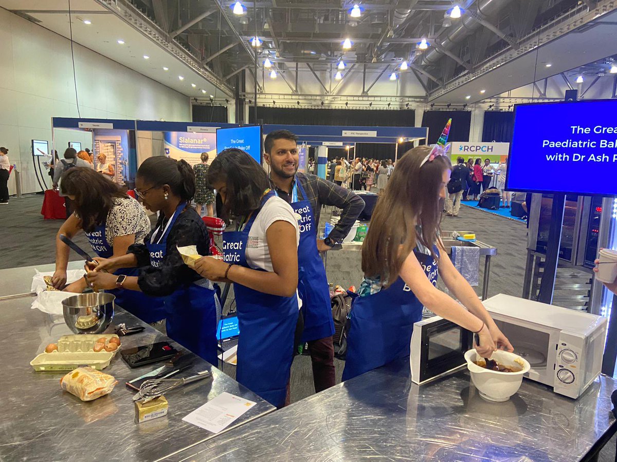 DrKidneyAsh's tweet photo. Bake off round 3 at the @RCPCHtweets conference - toblerone brownies!

Shreya from @RCPCH_and_Us showed huge talent and I can’t wait for her to be my sous chef at the next conference 😇

Thank you for taking part @dr_sahanarao @BhyseeMD @CharlieRizzo @EmmaMDyer  #RCPCH22 https://t.co/NHH9c5wN6U