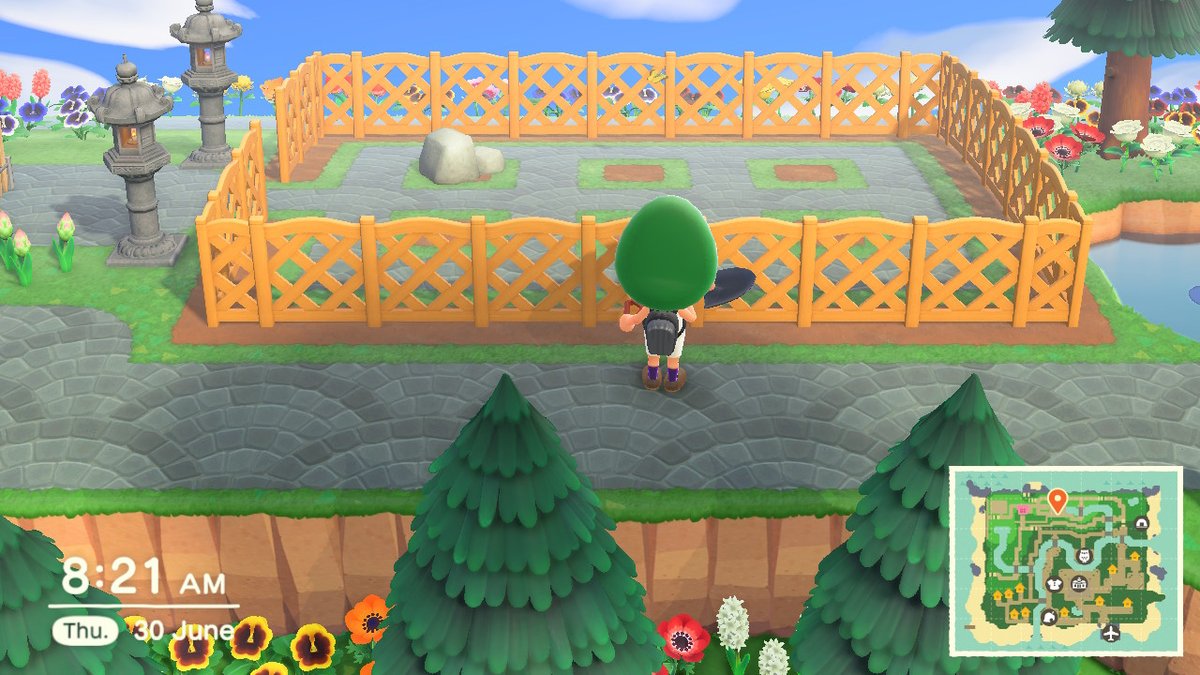 CubeAddict's tweet image. My first rock in my new rock garden this morning! #AnimalCrossing #ACNH #NintendoSwitch