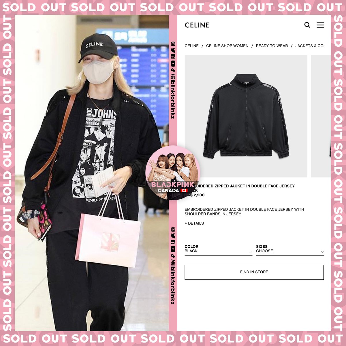 The power of LISA SOLD OUT items CELINE - BLACKPINK CANADA