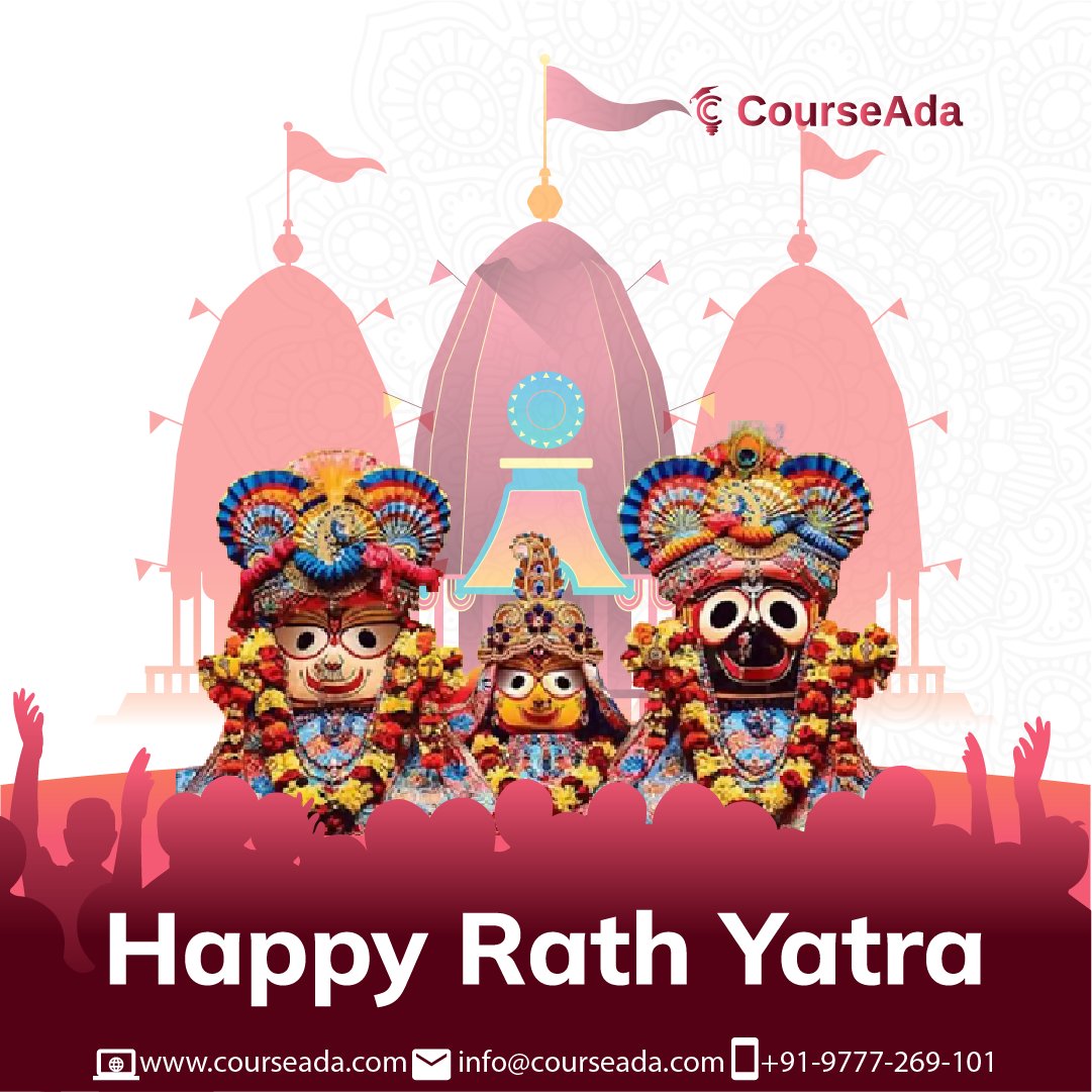 CourseAda Family wishes you all and your family members Happy Rath Yatra.

#RathYatra #LordJagannath #Puri #PuriDham #RathYatraFestival #Festival #Festive #Celebration #utsav #puja #mandir #iskcontemple #spiritualawakening #bhagwatgeeta #bhagvadgita #mahabharata #mahabharat