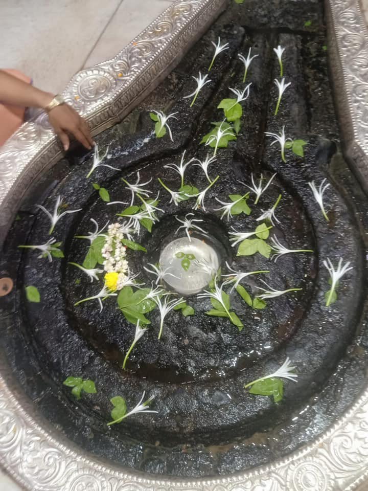 आद्य ज्योतिर्लिंग त्र्यंबकेश्वर महादेव के स्वयंभु शिवलिंग मे बर्फ जम गई है . यह प्राकृतिक चमत्कार है