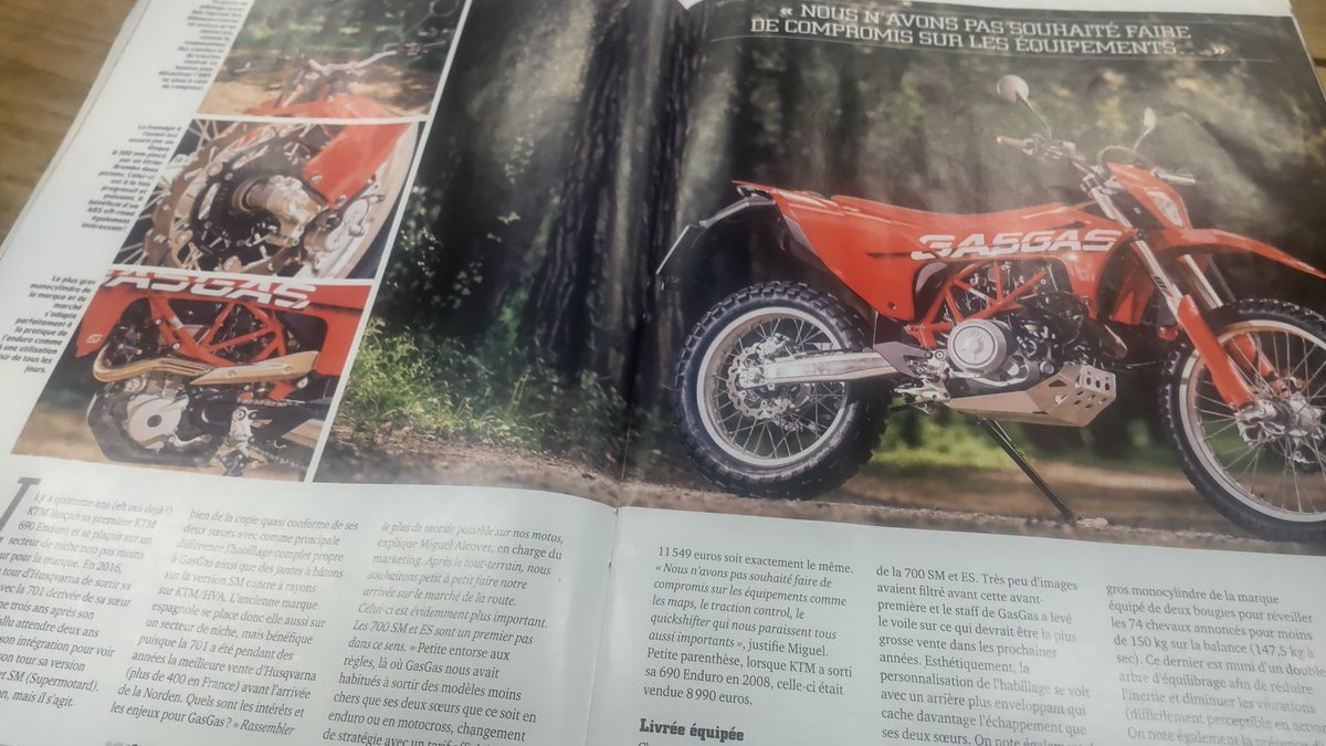 bivouac_osaka's tweet photo. 同じくMOTOverte誌によるGASGAS 700ESのインプレッション。上陸が楽しみです。
#GASGAS #700ES https://t.co/uKDGSQacEJ