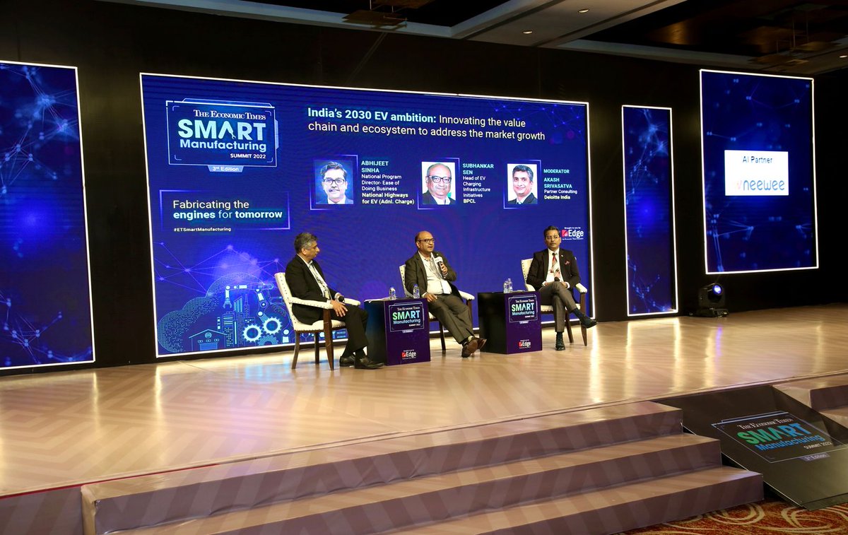 EODB_IN's tweet photo. “We only have 2 ways to make policies: One is when the policy is inspired by another existing policy. Second is to prepare the policy on the basis of available evidence gathered from on-ground pilots.” @Abhijeet_Sinhaa at @ET_Edge #ETSmartmanufacturing Summit at Mumbai. https://t.co/dkMos6qrP1
