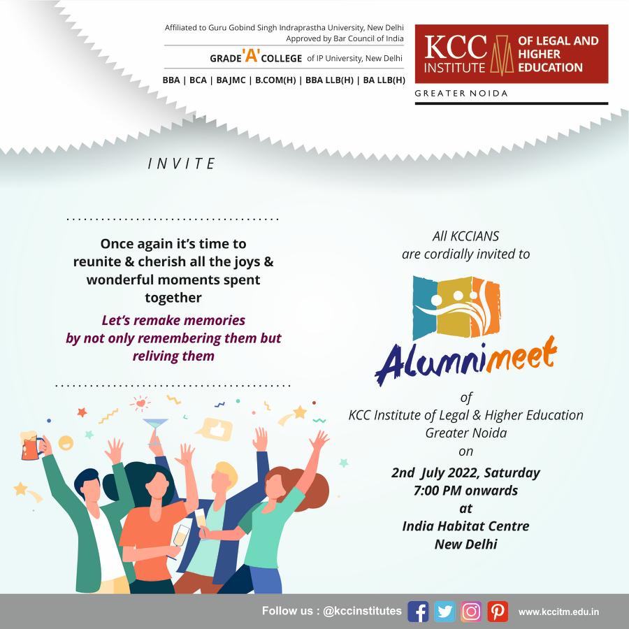 KCCinstitutes's tweet photo. With great pleasure, we wholeheartedly invite you to the Grand Alumni Meet on 2 July 2022 where we shall relive the golden days.  #alumnimeet2022 #alumnimeet #kcc #kccinstitutes #kcciilhe #ggsipu #ipuniversity #bba #bca #bajmc #bcomh #bballb #ballb #delhincr #greaternoida https://t.co/0mi7RcCXsw