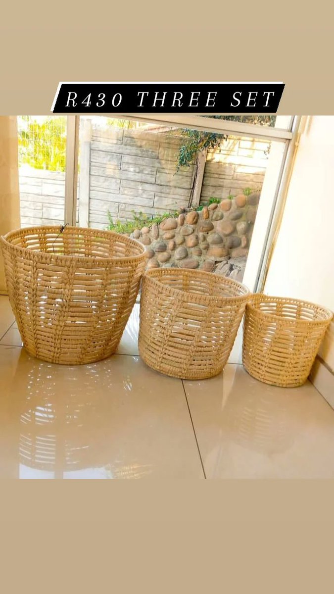 Ivenkile's tweet photo. Spoil yourself with these amazing handwoven baskets. I'm based in Durban and courier is available nationwide. You may contact me on 0815620638 to place your orders https://t.co/Gk78l3xsWt