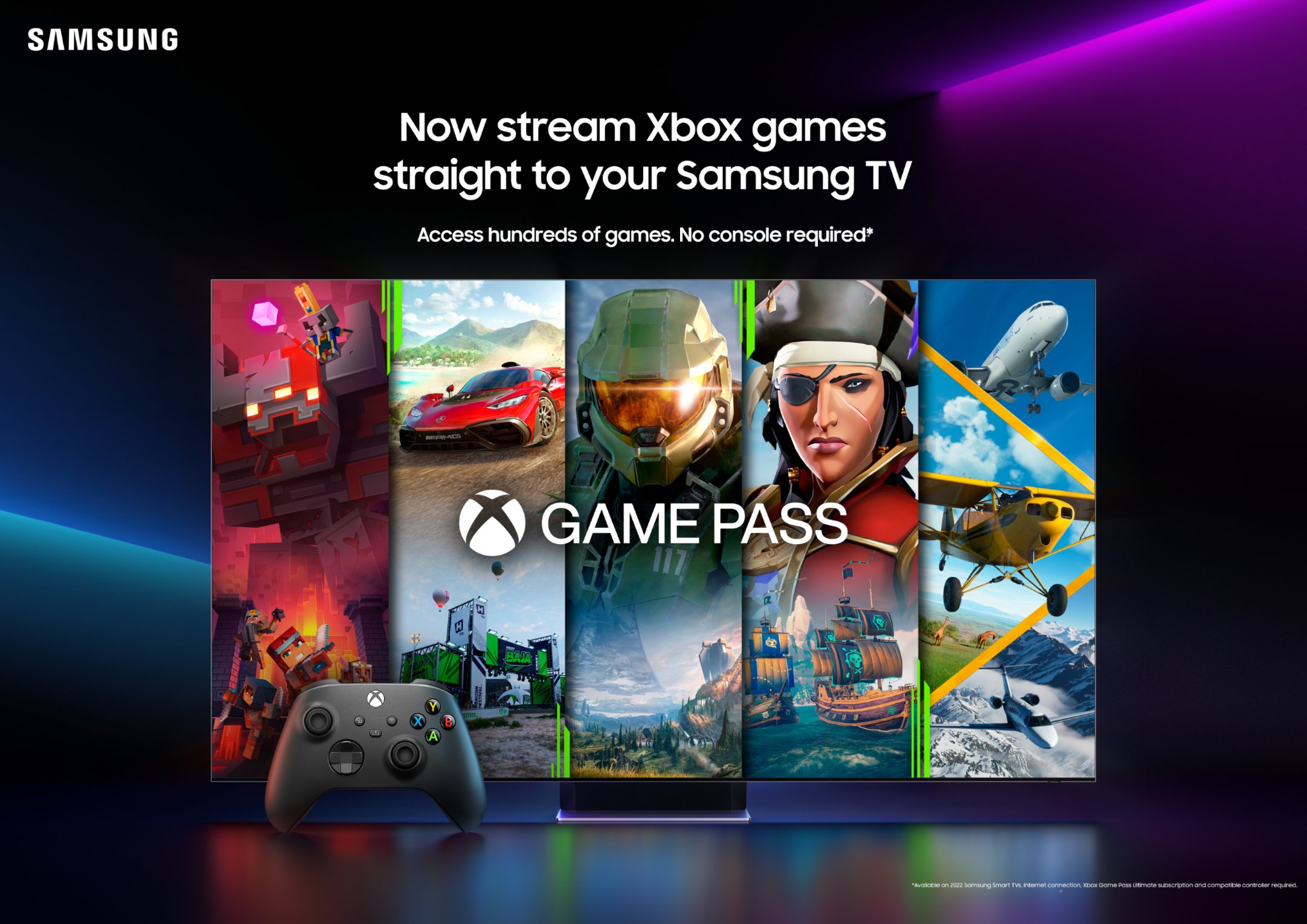 Xbox Game Pass streaming on Samsung TVs