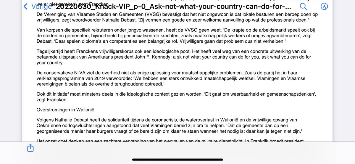 FranckenTheo's tweet photo. ‘De conservatieve N-VA ziet de overheid niet als enige oplossing voor maatschappelijke problemen.’

Zo is het maar net. 💪

Vrijwilligerskorps Lubbeek in de maak. @Knack https://t.co/9ZVOJWi3nS
